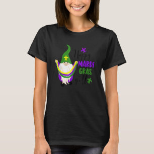 Happy Mardi Gras Yall Gnome Mardi Gras 2023 Beads T-Shirt