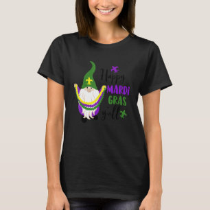 Happy Mardi Gras Yall Gnome Mardi Gras 2023 Beads T-Shirt