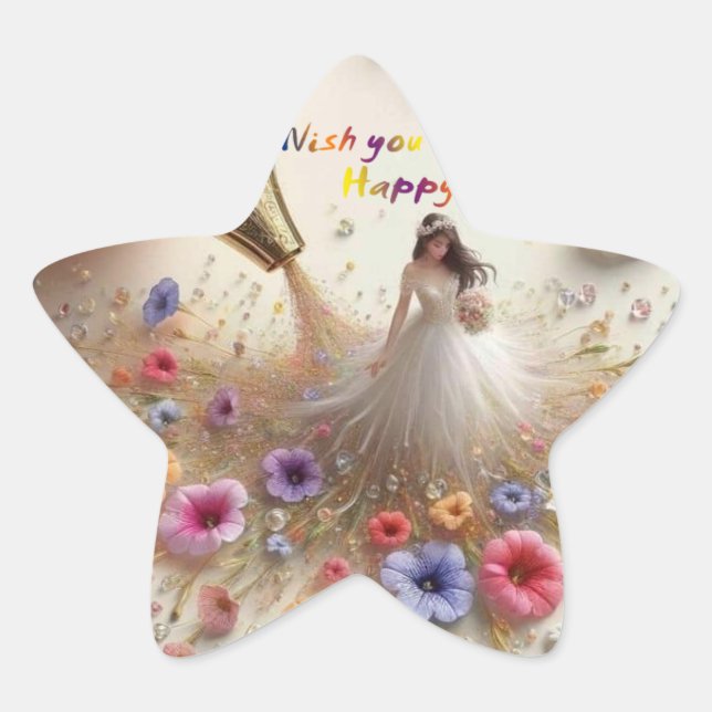 Happy Mariage autocollant (Devant)