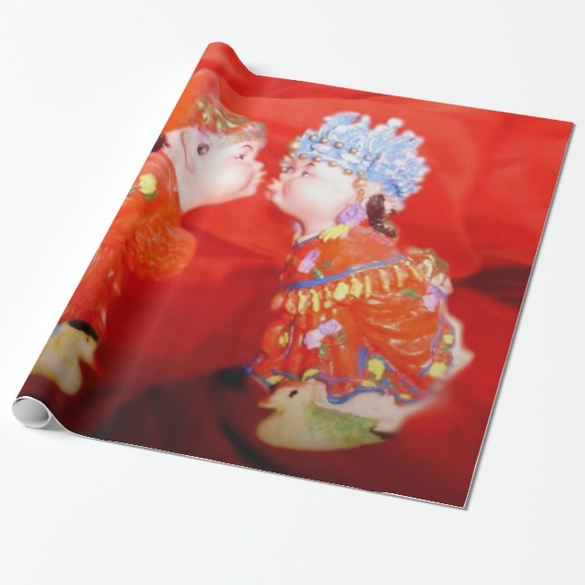 Happy Married Couple Wrapping Paper (Unrolled)