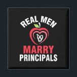 Happy Married Wedding Bride Groom Real Men Marry P Magnet<br><div class="desc">Happy Married Wedding Bride Groom Real Men Marry Principals</div>