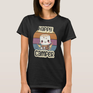 Happy Marshmallow Camper Cute Kids Girls Camp Camp T-Shirt