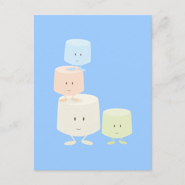 Happy marshmallows postcard (Front)