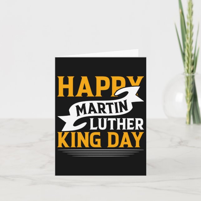 Happy Martin Luther King Day Sticker  Card (Front)