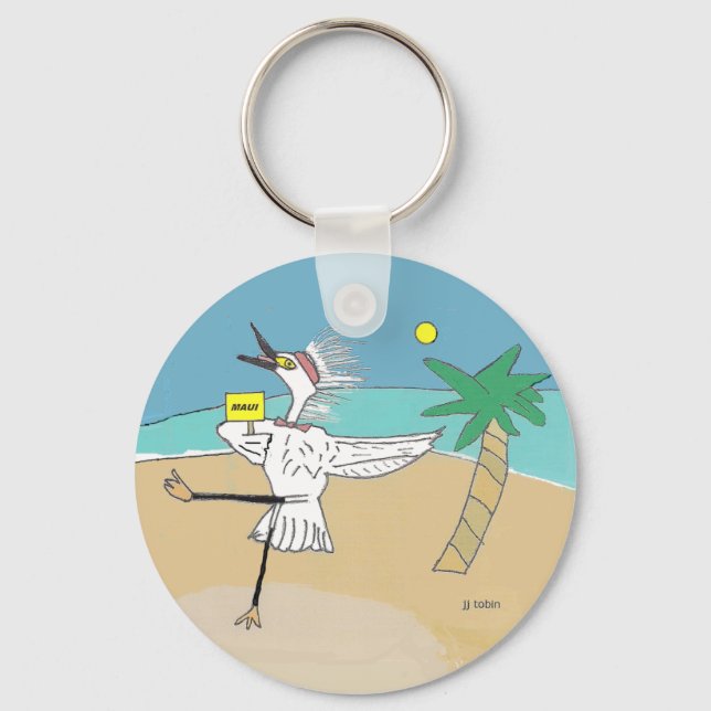 Happy Maui Visitor Keychain (Front)