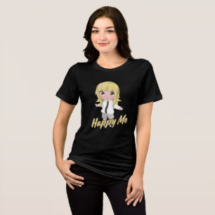 Happy Me Chibi-Anime  Tri-Blend Shirt