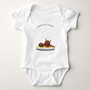 Happy Meatball "Pasta La Vista!" Baby Bodysuit