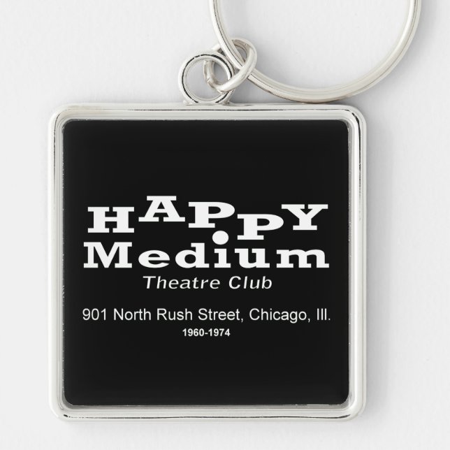 Happy Medium Theatre Club, Rush St., Chicago, IL Keychain (Front)