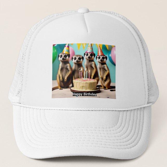 Happy Meerkat Birthday,  Trucker Hat (Front)