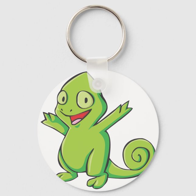 Happy Meller’s Chameleon Cartoon Keychain (Front)