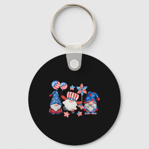 Happy Memorial Day 4th Of July With Usa Flag Keychain