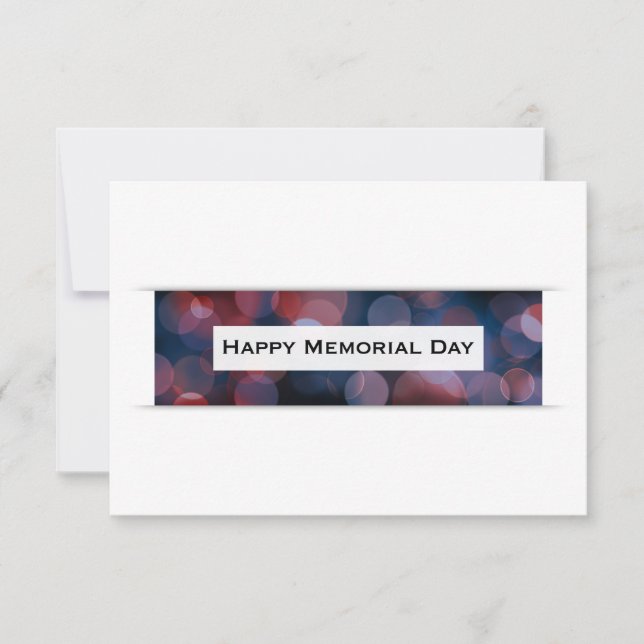 Happy Memorial Day (bokeh) Invitation (Front)