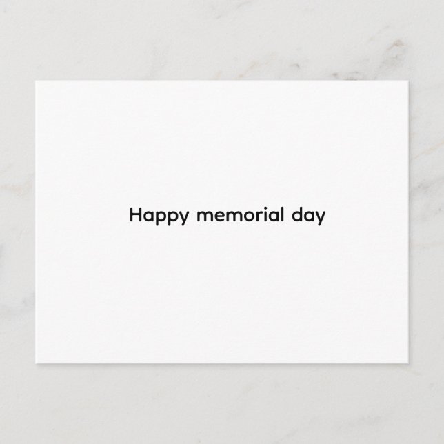 Happy memorial day card (Front)