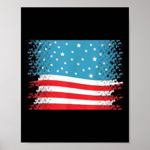 Happy Memorial Day Ribbon Patriotic Flag Men Poster