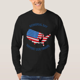 Happy Memorial Day Support Our Troops Usa Patriot T-Shirt