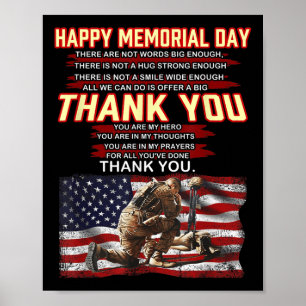 Happy Memorial Day There Are Not Words Big Enough Poster