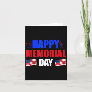 Happy Memorial Day USA Flag Patriotic Independence Card