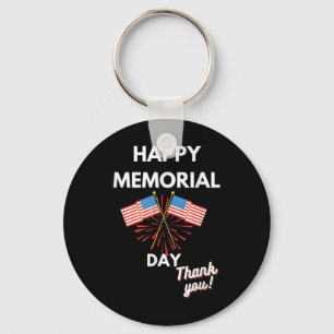 Happy Memorial Day Veterans Keychain