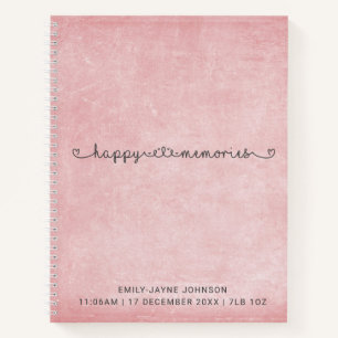 Happy Memories Baby Memory Book Keepsaky Journal