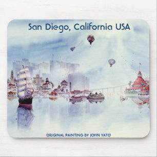 HAPPY MEMORIES, SAN DIEGO CALIFORNIA MOUSE PAD