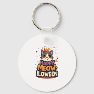 Happy Meow-lloween Cat Keychain