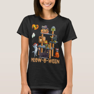 Happy Meow O Ween Cool Mom Halloween Birthday Catd T-Shirt