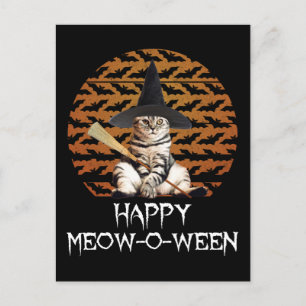 Happy Meow-o-ween Postcard
