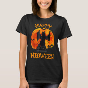 Happy Meoween Witch Cats Halloween Animal Pet Kitt T-Shirt