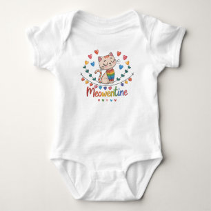 Happy Meowentine's Day Baby Clothes Bodysuit