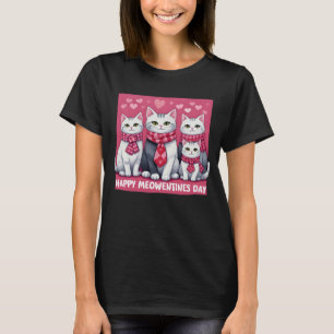 Happy Meowentine's Day Valentine's Day Cat Lover T-Shirt