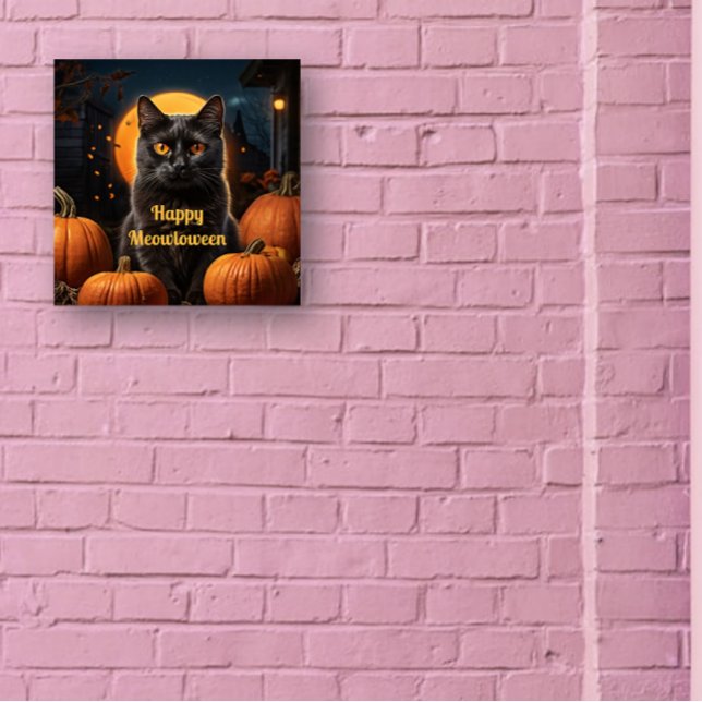 Happy Meowloween Chat Thème de fête Poster (Créateur téléchargé)