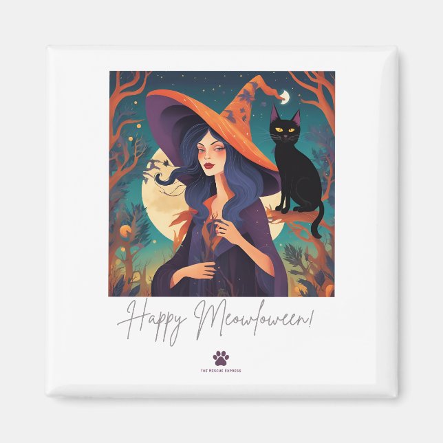 Happy Meowloween! Magnet (Front)
