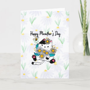 Happy Meowther's Day Funny Cat Mother's Day Thank You Card