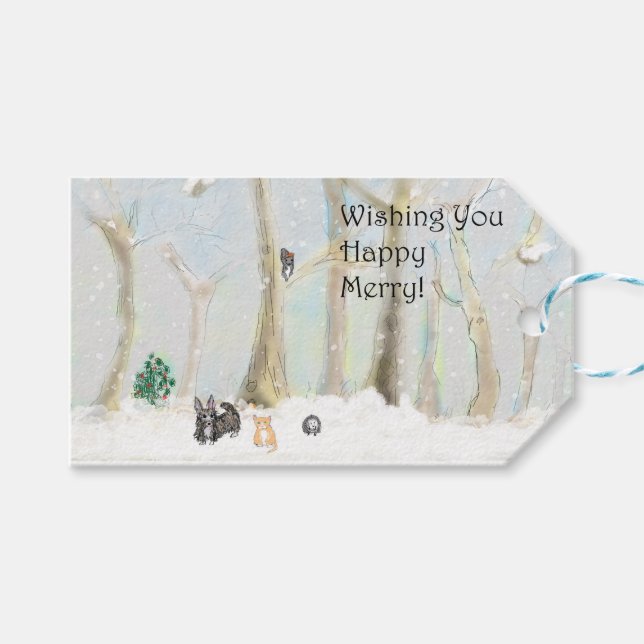 Happy Merry! Gift Tags. Tags (Front (Horizontal))