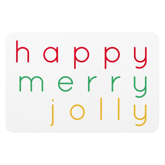HAPPY MERRY JOLLY 4x6 Flexible Magnet (Horizontal)