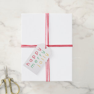 HAPPY MERRY JOLLY Gift Tags