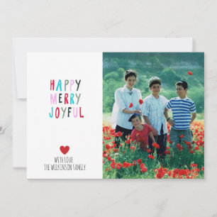 Happy Merry Joyful Christmas Holiday Multiphoto Card