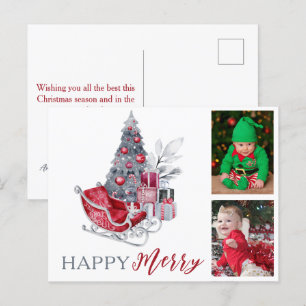 Happy Merry Kids Family Photo Christmas Holiday 
