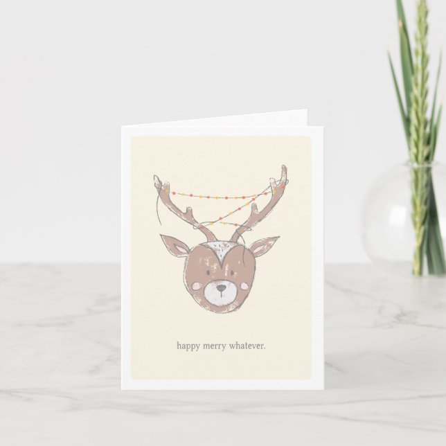 "Happy Merry Whatever" Sarcastic christmas/holiday Card (Front)