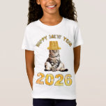Happy Mew Year 2026 T-Shirt<br><div class="desc">Happy Mew Year 2026. This New Year’s Eve party accessory would be great to wear as part of a costume or outfit to a holiday party or celebration! Great for a man, woman, boys, girls, teens & kids who love cats. Say goodbye to 2025 with this fun design! Celebrate the...</div>