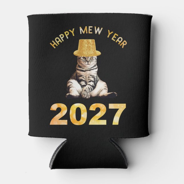 Happy Mew Year 2027 Can Cooler (Front)