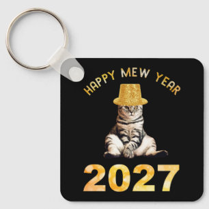 Happy Mew Year 2027 Keychain