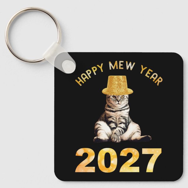 Happy Mew Year 2027 Keychain (Front)
