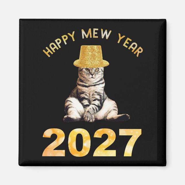 Happy Mew Year 2027 Magnet (Front)