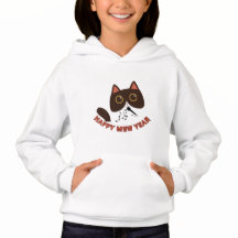 Happy Mew Year Cute Cat New Year Design