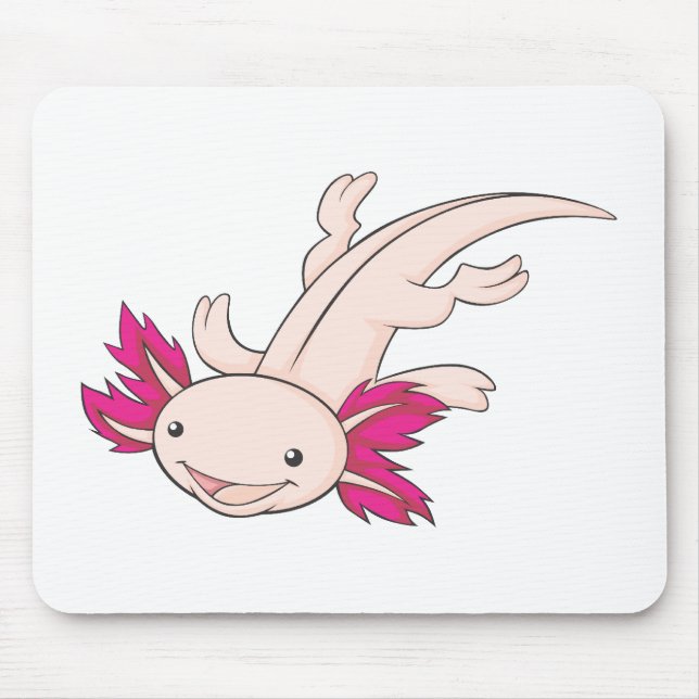 Happy Mexican Axolotl Mouse Pad (Front)