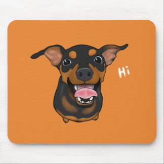 Happy Min Pin Miniature Pinscher Dog Mousepad