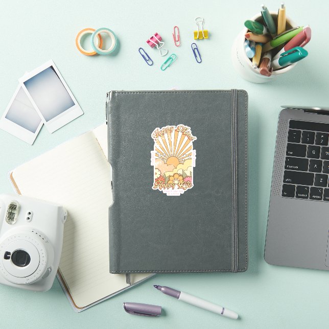 Happy Mind Happy Life Hippy Groovy Vibes (iPad Cover)