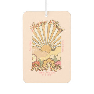 Happy Mind Happy Life Hippy Groovy Vibes Air Freshener