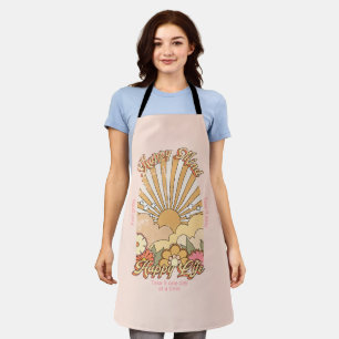Happy Mind Happy Life Hippy Groovy Vibes Apron